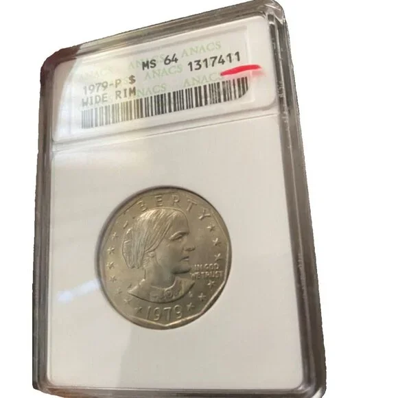 1979-P Wide Rim SUSAN B ANTHONY Dollar PCGS MS-64 - Picture 6 of 6
